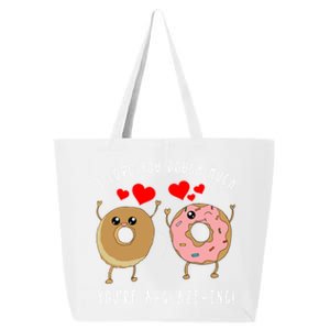 Funny Donut Couples Pun Saying Joke Valentines Day Quote Cool Gift 25L Jumbo Tote