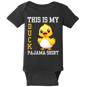 Funny Duck Costume This Is My Duck Pajama Baby Bodysuit