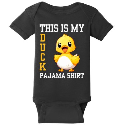 Funny Duck Costume This Is My Duck Pajama Baby Bodysuit