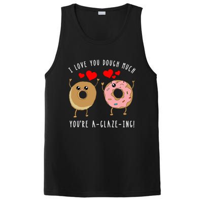 Funny Donut Couples Pun Saying Valentines Day Quote Meme Gift PosiCharge Competitor Tank