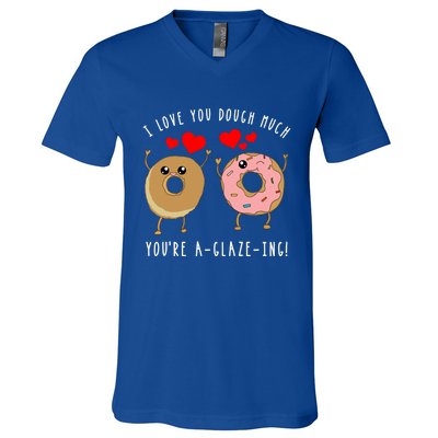 Funny Donut Couples Pun Saying Valentines Day Quote Meme Gift V-Neck T-Shirt