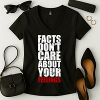 Facts Don't Care About Your Feelings Women's V-Neck T-Shirt