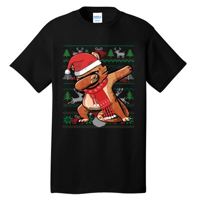 Funny Dabbing Cat Ugly Christmas Sweater Party Costume Gifts Tall T-Shirt