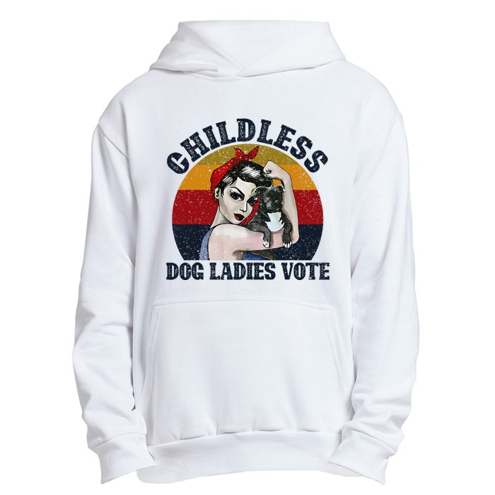 Funny Dog Childless Dog Ladies Vote The Riveter Gift Urban Pullover Hoodie