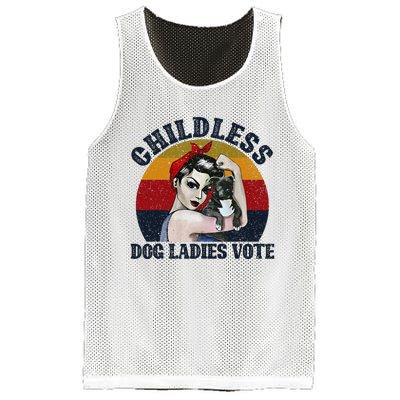 Funny Dog Childless Dog Ladies Vote The Riveter Gift Mesh Reversible Basketball Jersey Tank