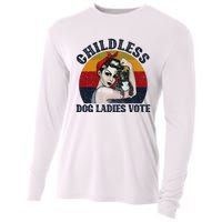 Funny Dog Childless Dog Ladies Vote The Riveter Gift Cooling Performance Long Sleeve Crew