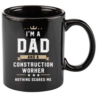 Funny Dad Construction Worker Fathers Day Gift 11oz C Handle Ceramic Mug