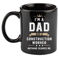 Funny Dad Construction Worker Fathers Day Gift 11oz C Handle Ceramic Mug
