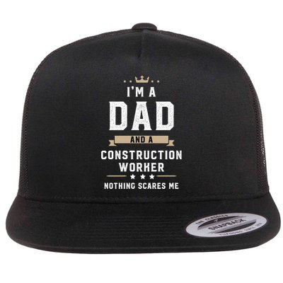 Funny Dad Construction Worker Fathers Day Gift Flatbill Hat