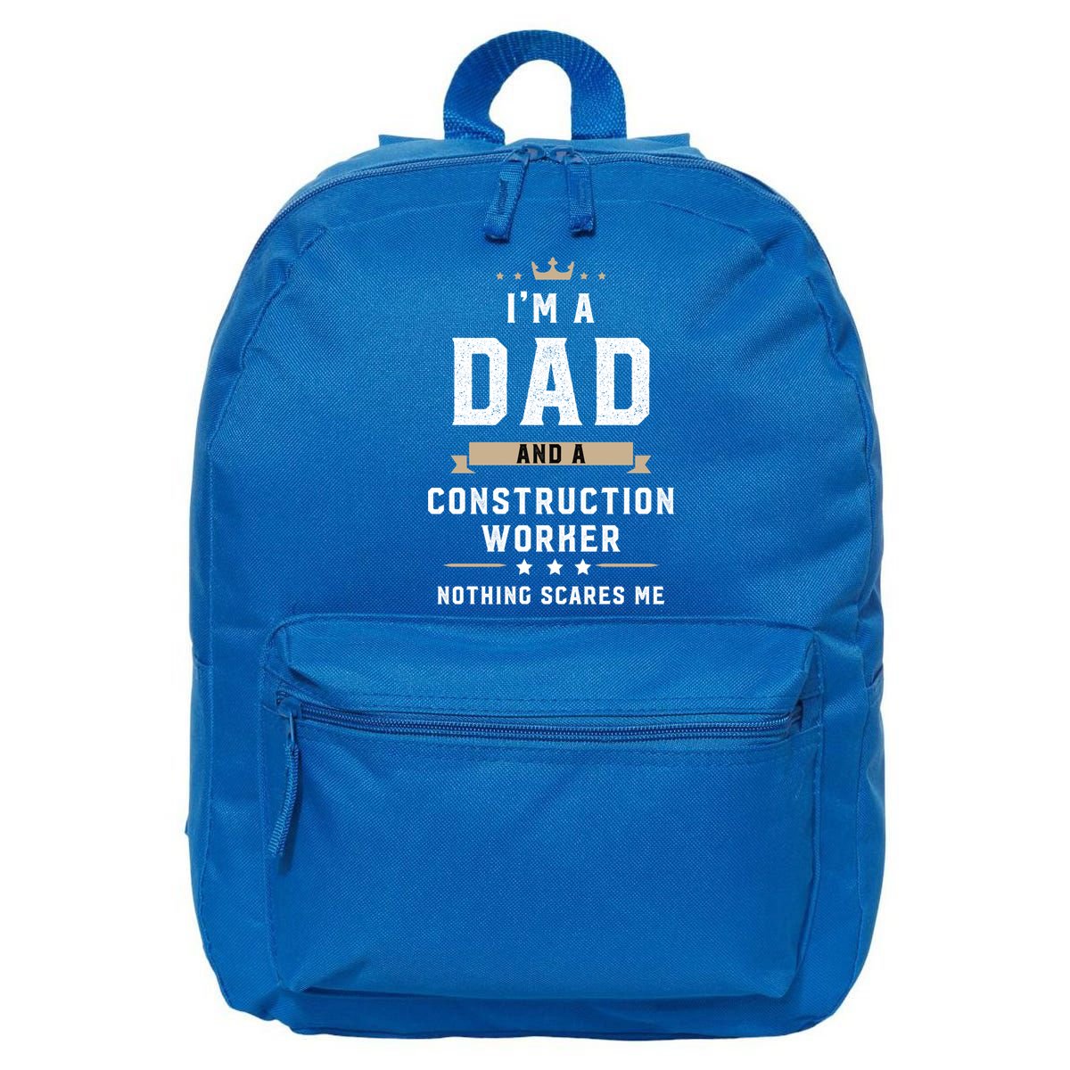 Funny Dad Construction Worker Fathers Day Gift 16 in Basic Backpack