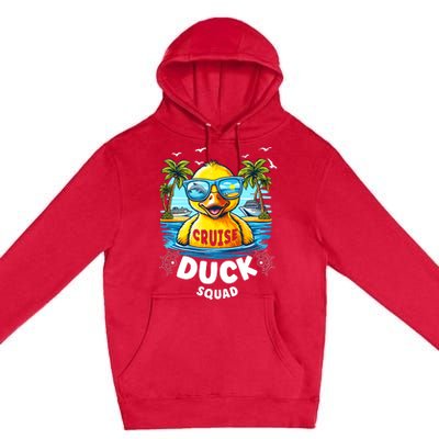 Funny Duck Cruise Rubber Duck Squad Vaction Cruise Ship Premium Pullover Hoodie