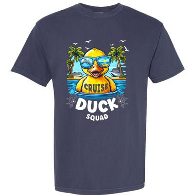 Funny Duck Cruise Rubber Duck Squad Vaction Cruise Ship Garment-Dyed Heavyweight T-Shirt