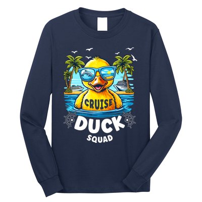 Funny Duck Cruise Rubber Duck Squad Vaction Cruise Ship Long Sleeve Shirt