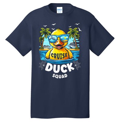 Funny Duck Cruise Rubber Duck Squad Vaction Cruise Ship Tall T-Shirt