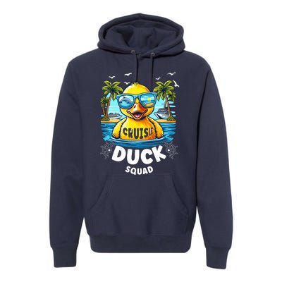 Funny Duck Cruise Rubber Duck Squad Vaction Cruise Ship Premium Hoodie