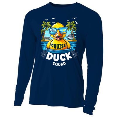 Funny Duck Cruise Rubber Duck Squad Vaction Cruise Ship Cooling Performance Long Sleeve Crew