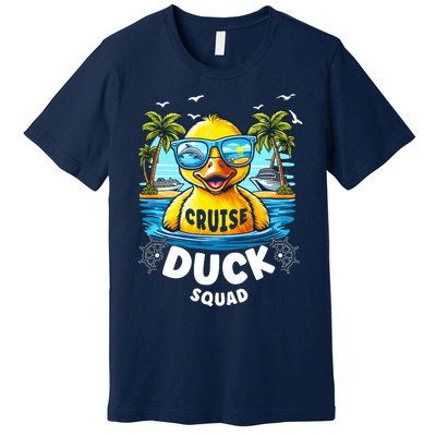 Funny Duck Cruise Rubber Duck Squad Vaction Cruise Ship Premium T-Shirt