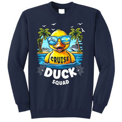 Funny Duck Cruise Rubber Duck Squad Vaction Cruise Ship Tall Sweatshirt