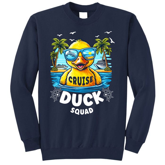 Funny Duck Cruise Rubber Duck Squad Vaction Cruise Ship Tall Sweatshirt