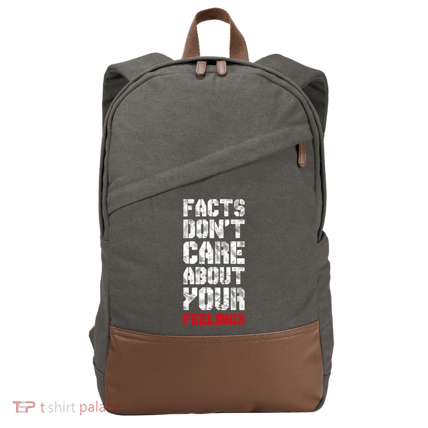 Facts Don't Care About Your Feelings Shirt, Ben Shapiro Shirt, Republican Shirt, Cotton Canvas Backpack
