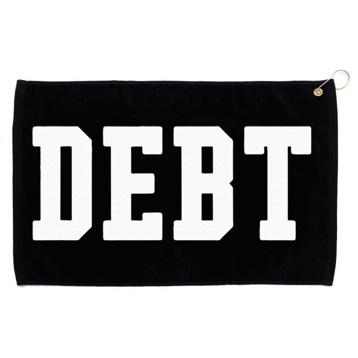 Funny Debt College University Student Loan Grommeted Golf Towel