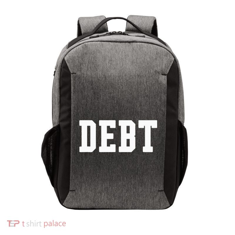 Funny Debt College University Student Loan Vector Backpack