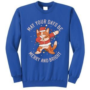 Funny Dabbing Cat Dancing To Christmas Music Gift Sweatshirt