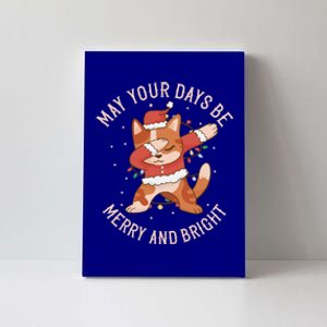 Funny Dabbing Cat Dancing To Christmas Music Gift Canvas