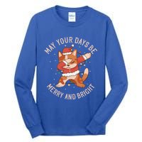 Funny Dabbing Cat Dancing To Christmas Music Gift Tall Long Sleeve T-Shirt