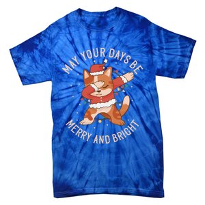 Funny Dabbing Cat Dancing To Christmas Music Gift Tie-Dye T-Shirt