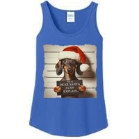 Funny Dachshund Christmas Dear Santa I Can Explain Weiner Gift Ladies Essential Tank