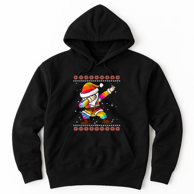 Funny Dabbing Christmas Santa Ugly Christmas Xmas Hoodie