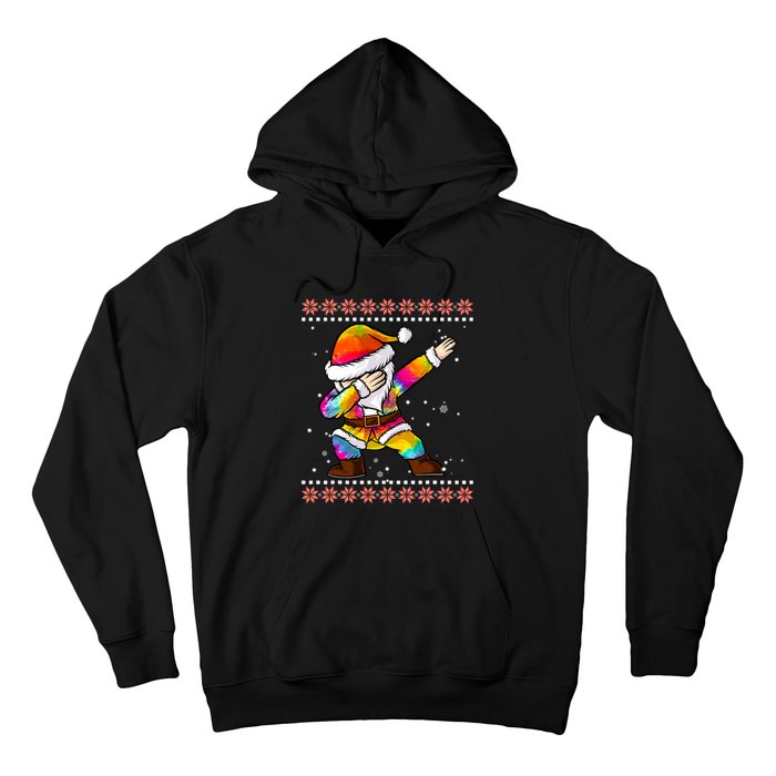 Funny Dabbing Christmas Santa Ugly Christmas Xmas Hoodie