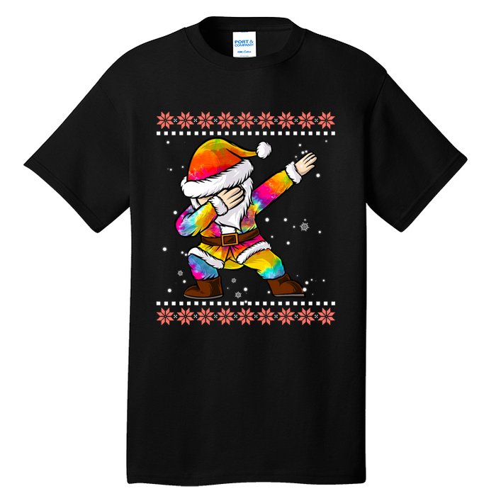 Funny Dabbing Christmas Santa Ugly Christmas Xmas Tall T-Shirt