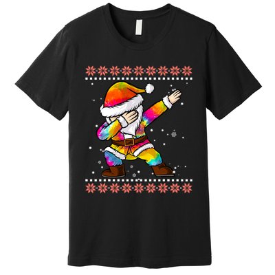 Funny Dabbing Christmas Santa Ugly Christmas Xmas Premium T-Shirt