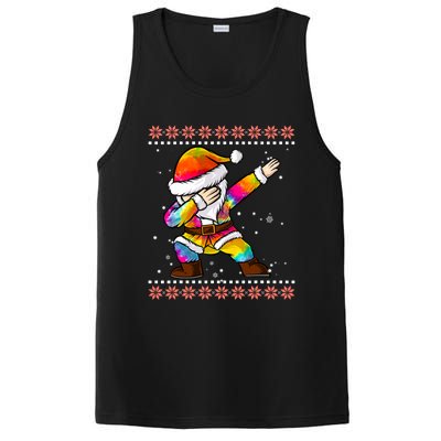 Funny Dabbing Christmas Santa Ugly Christmas Xmas PosiCharge Competitor Tank