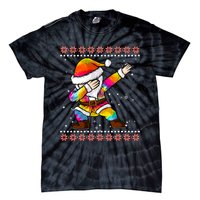 Funny Dabbing Christmas Santa Ugly Christmas Xmas Tie-Dye T-Shirt