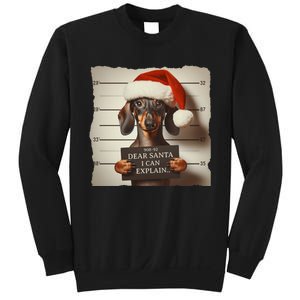 Funny Dachshund Christmas Dear Santa I Can Explain Weiner Sweatshirt