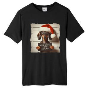 Funny Dachshund Christmas Dear Santa I Can Explain Weiner Tall Fusion ChromaSoft Performance T-Shirt