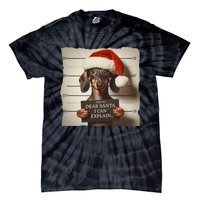 Funny Dachshund Christmas Dear Santa I Can Explain Weiner Tie-Dye T-Shirt