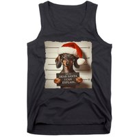 Funny Dachshund Christmas Dear Santa I Can Explain Weiner Tank Top