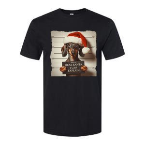 Funny Dachshund Christmas Dear Santa I Can Explain Weiner Softstyle CVC T-Shirt