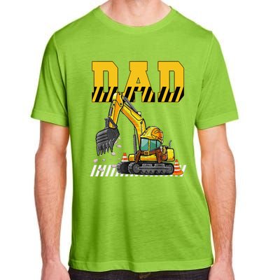 Funny Dad Construction Excavator Matching Family Adult ChromaSoft Performance T-Shirt