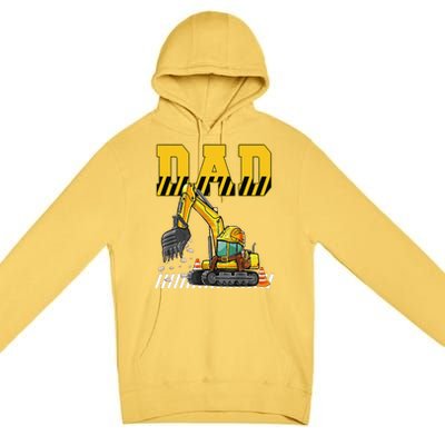 Funny Dad Construction Excavator Matching Family Premium Pullover Hoodie