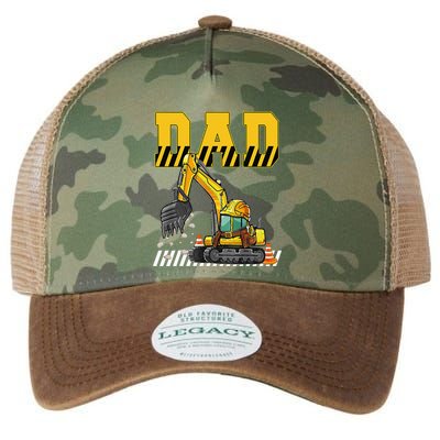 Funny Dad Construction Excavator Matching Family Legacy Tie Dye Trucker Hat