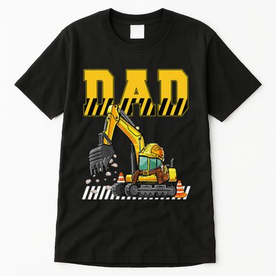 Funny Dad Construction Excavator Matching Family Tall T-Shirt
