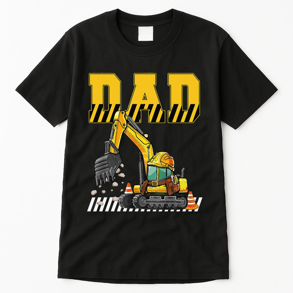 Funny Dad Construction Excavator Matching Family Tall T-Shirt