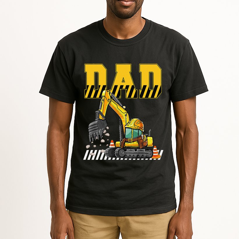 Funny Dad Construction Excavator Matching Family Tall T-Shirt