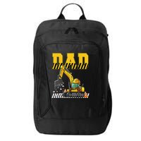 Funny Dad Construction Excavator Matching Family City Backpack