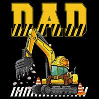 Funny Dad Construction Excavator Matching Family City Backpack
